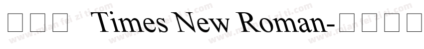 衬线体   Times New Roman字体转换